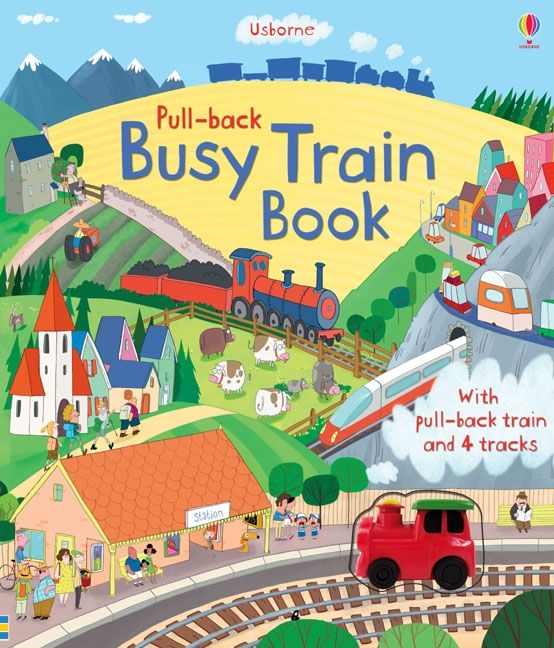 Pull - back Busy Train Book - Wee Little Books