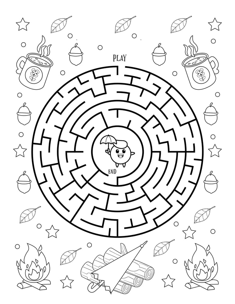 Colouring Book [ Activity and colouring ] Autumn Friends - Wee Little Books