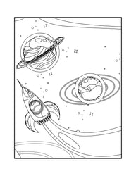 Colouring Book [ Activity and colouring ] Explore Space - Wee Little Books
