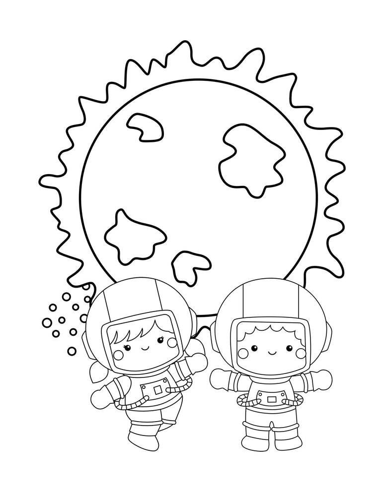 Colouring Book [ Activity and colouring ] Explore Space - Wee Little Books