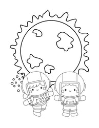 Colouring Book [ Activity and colouring ] Explore Space - Wee Little Books