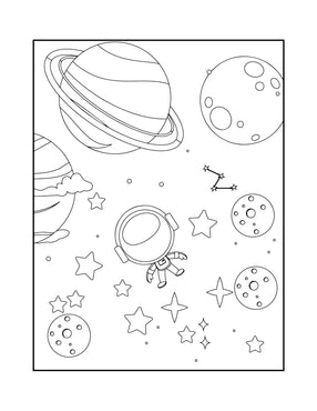 Colouring Book [ Activity and colouring ] Explore Space - Wee Little Books