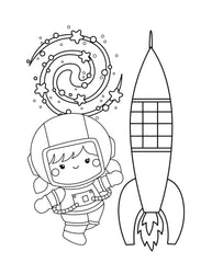 Colouring Book [ Activity and colouring ] Explore Space - Wee Little Books