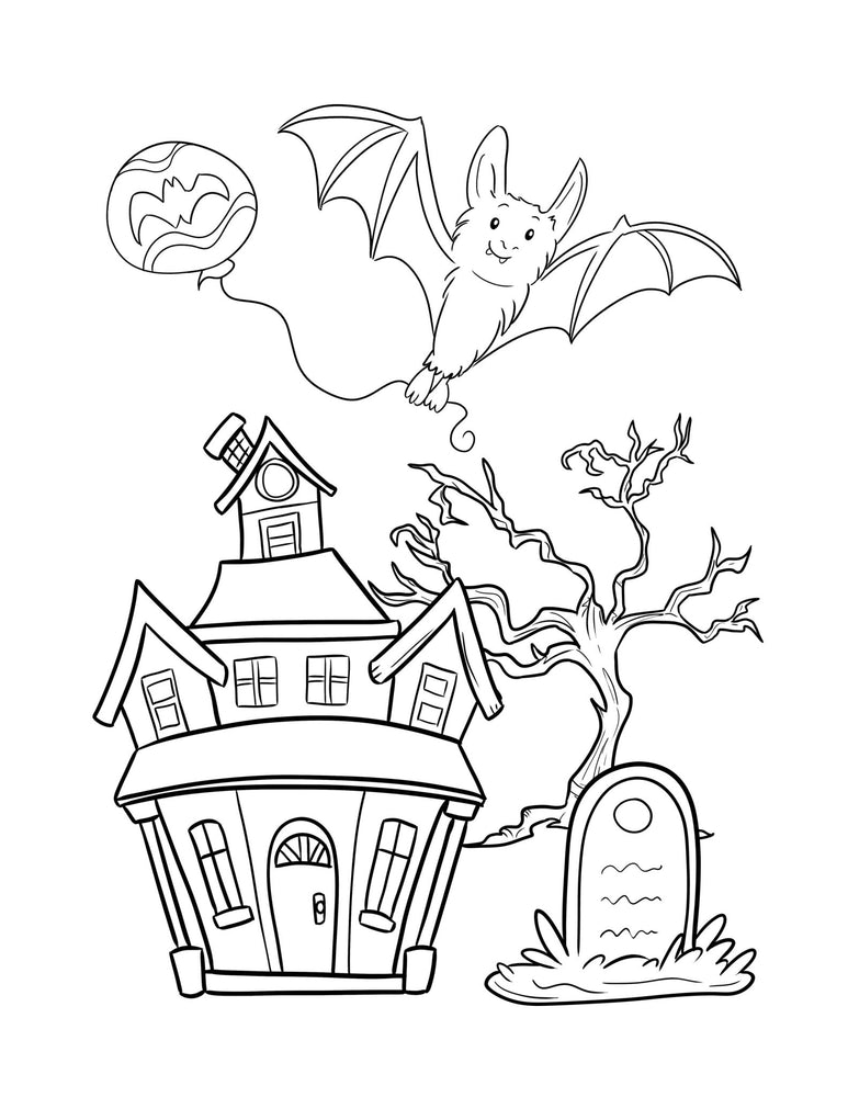Colouring Book [ Activity and colouring ] Spooky Halloween - Wee Little Books