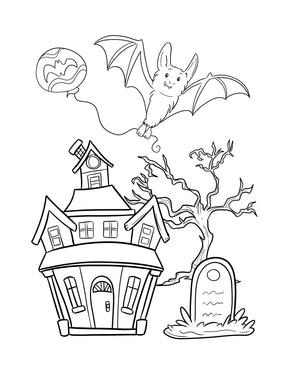 Colouring Book [ Activity and colouring ] Spooky Halloween - Wee Little Books