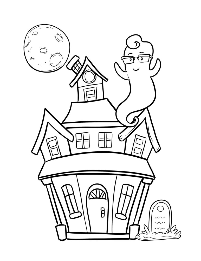 Colouring Book [ Activity and colouring ] Spooky Halloween - Wee Little Books