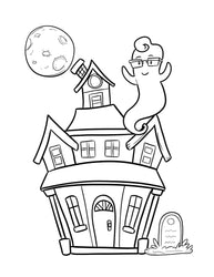 Colouring Book [ Activity and colouring ] Spooky Halloween - Wee Little Books