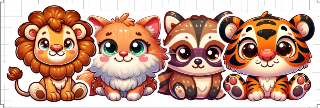 Die Cut Bookmark [ Laminated Card Stock ] Fury Animals - Wee Little Books