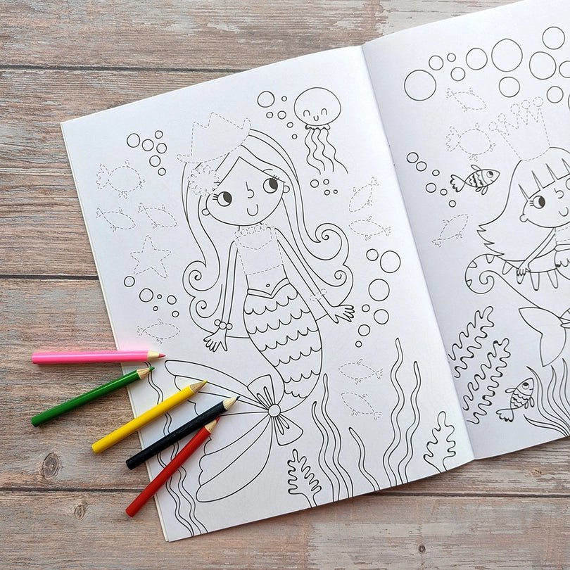Dress me up [ Colouring and Activity ] Mermaids - Wee Little Books