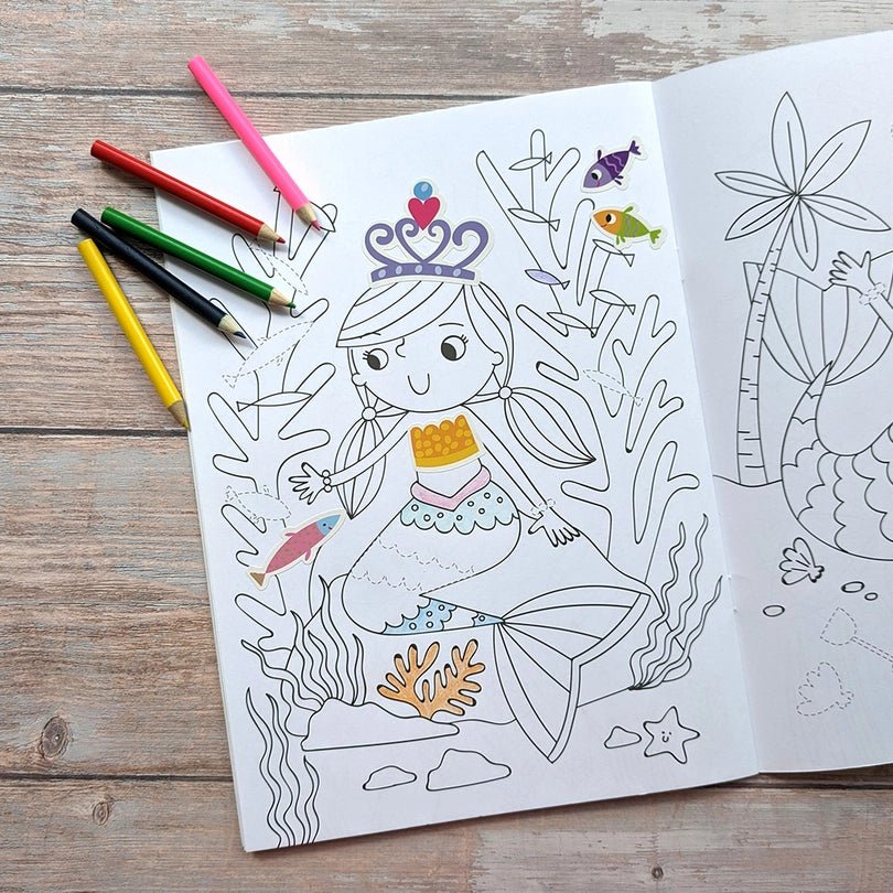 Dress me up [ Colouring and Activity ] Mermaids - Wee Little Books