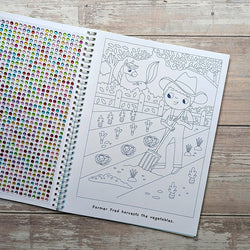 Gem Art [ Activity and Sticker Book ] Farm Friends - Wee Little Books