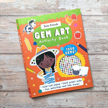 Gem Art [ Activity and Sticker Book ] Farm Friends - Wee Little Books
