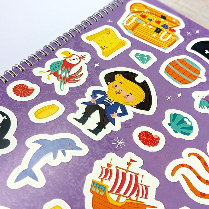 Gem Art [ Activity and Sticker Book ] Pesky Pirates - Wee Little Books
