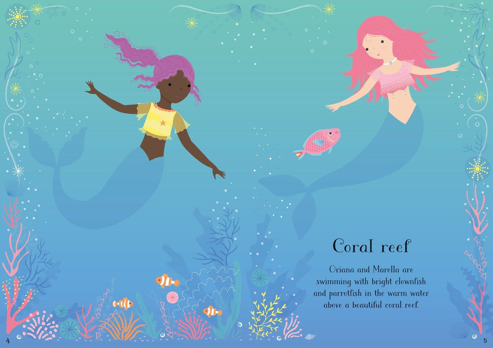 Little Sticker Dolly Dressing [ Sticker Story Book ] Mermaids - Wee Little Books