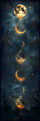 One Sided [ Laminated Card Stock ] Moon Phases - Wee Little Books