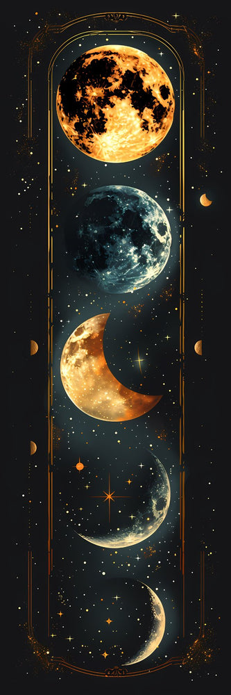 One Sided [ Laminated Card Stock ] Moon Phases - Wee Little Books