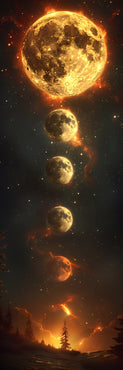 One Sided [ Laminated Card Stock ] Moon Phases - Wee Little Books