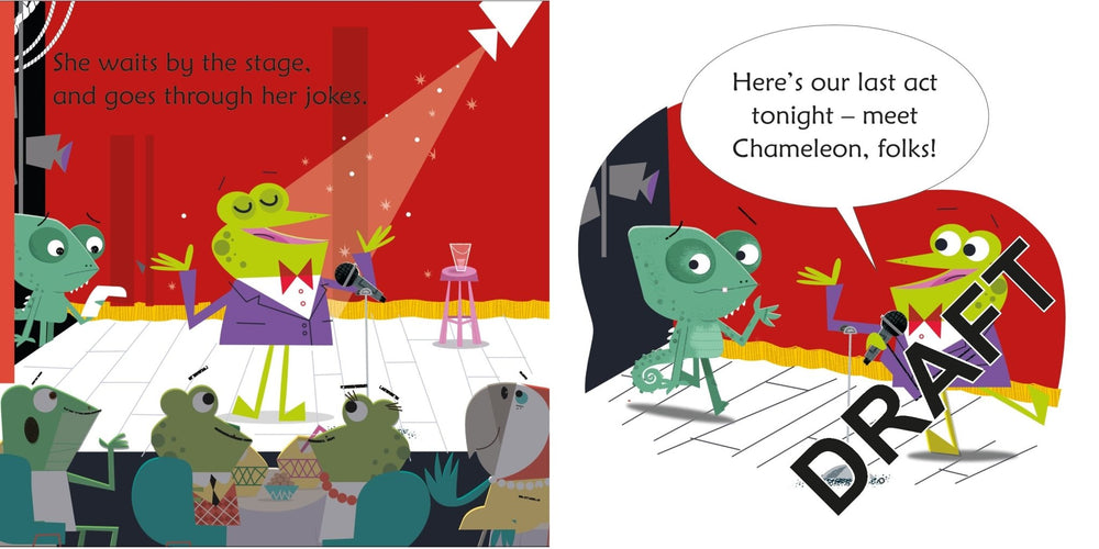 Phonics [ Phonics Stories ] Chameleon comedian - Wee Little Books