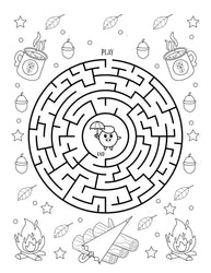 PRINTABLE - 30 Page Colouring Book [ Activity and colouring ] Autumn Friends - Wee Little Books