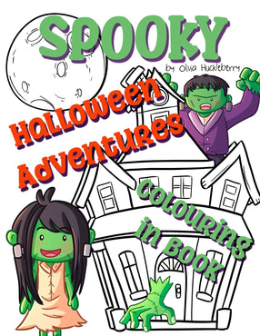 PRINTABLE - 30 pg Colouring Book [ Activity and colouring ] Spooky Halloween - Wee Little Books