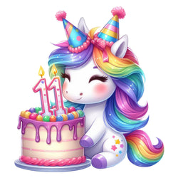 Single Stickers [ High quality 2.5 inches ] Birthday Unicorn - Wee Little Books