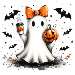 Sticker A5 Sheet [ High quality 6 or 9pcs ] Boo - tifully Cute Ghost Stickers - Wee Little Books