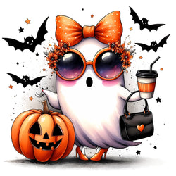 Sticker A5 Sheet [ High quality 6 or 9pcs ] Boo - tifully Cute Ghost Stickers - Wee Little Books