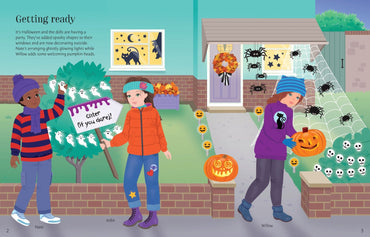 Sticker Dolly Dressing [ Sticker Story Book ] Halloween Party - Wee Little Books